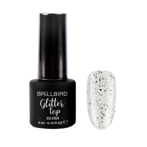 Glitter Top Silver - 4ml - Image 1