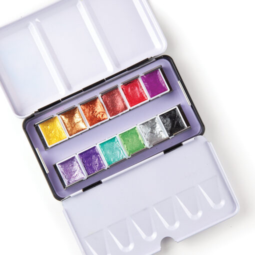 Aquarell Palette Metallic - 12 Farben - Image 1