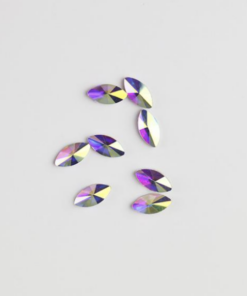 Rhinestone (10pcs) - Navette 3x6mm Clear AB