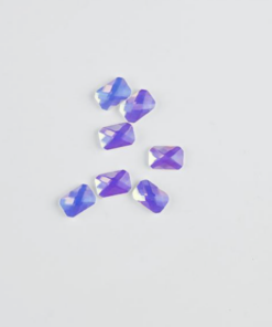 Rhinestone (10pcs) - Emerald 4x6mm Pink AB