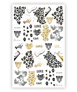 Nagelsticker Gold Leopard
